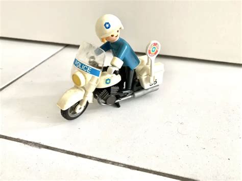 Ancien Playmobil Motard Police Eur Picclick Fr