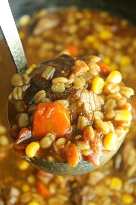 Homemade Slow Cooker Beef & Barley Soup