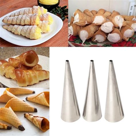 Conical Tube Cone Roll Mould Spiral Croissant Cream Pastry Cookie