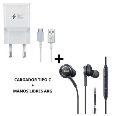 Combo Cargador Tipo C Y Manos Libres Akg Generico Falabella