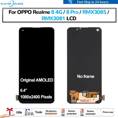 Pantalla Lcd Original AMOLED Para OPPO Realme 8 4G RMX3085 8 Pro