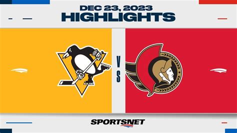 Nhl Highlights Penguins Vs Senators December Youtube