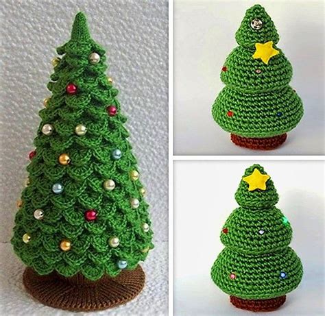 Petits sapins de Noël originaux Ganchillo navidad Navidad a crochet