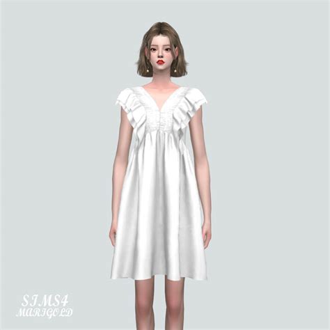 Sims Sleeveless Frill Mini Dress The Sims Book