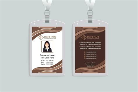 Simple id card template 26325126 Vector Art at Vecteezy