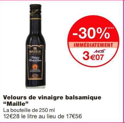 Offre Maille Velours De Vinaigre Balsamique Chez Monoprix