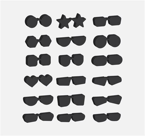 black sunglasses set 14037660 Vector Art at Vecteezy