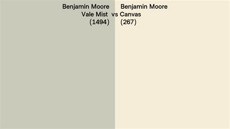 Benjamin Moore Vale Mist Vs Canvas Side By Side Comparison