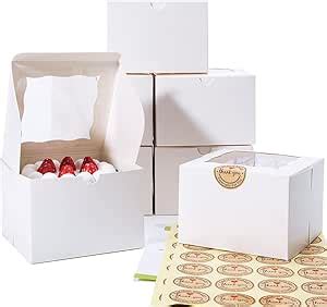 Amazon Huoshange Cookie Boxes With Window 5x5x3 5 Inch 50 Pack