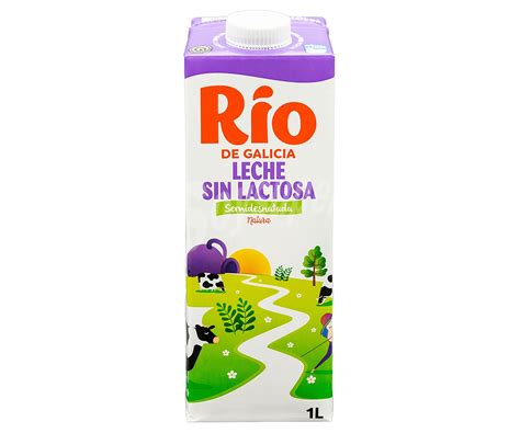 RÍo Natura Leche De Vaca Semidesnatada Y Sin Lactosa De Origen 100 Gallega 1 L