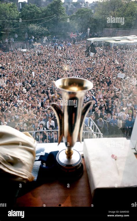 Soccer - Newcastle United Parade The Inter-Cities Fairs Cup Stock Photo ...