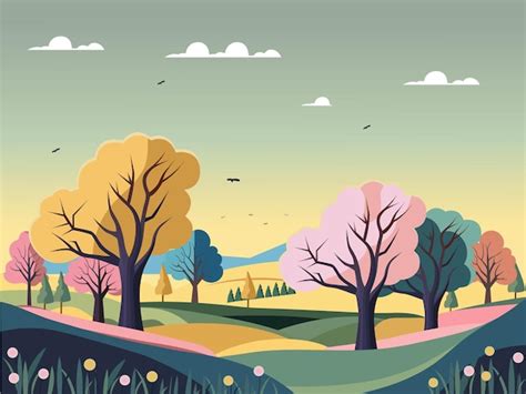 Images De Arbres Illustration Paysage T L Chargement Gratuit Sur Freepik