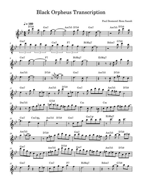 Black Orpheus Transcription Pdf
