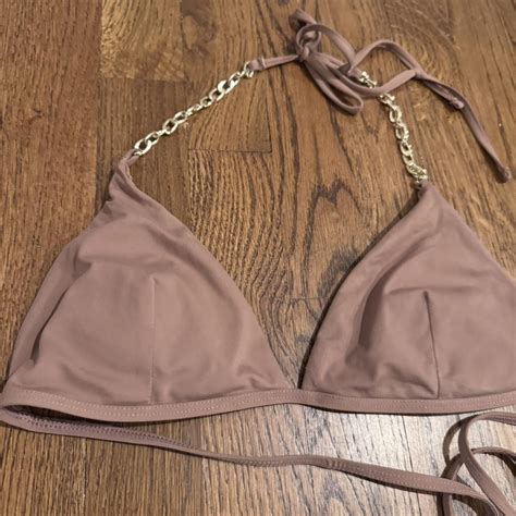 Brown Bikini Set With Chain Detailing Depop