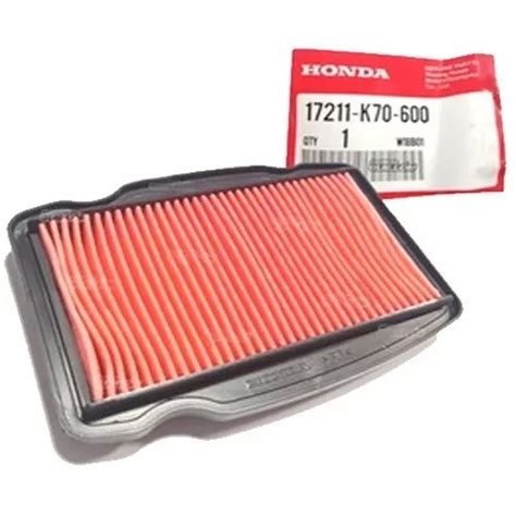 Filtro Aire Honda Cb160f Cb190r Dlx Std Hibari 17211 K70 600 Cuotas