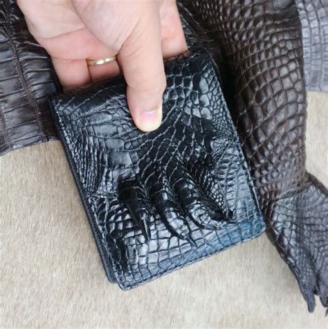 Black Genuine Alligator Leather Wallet For Men Handmade Etsy