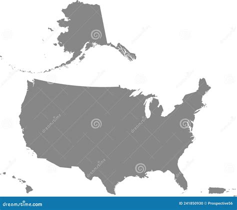 Mapa Dos Eua Em Branco Ilustra O Do Vetor Ilustra O De Micmichigan