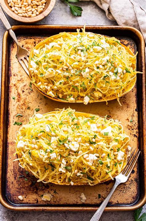 Spaghetti Squash With Feta And Herbs Recipe Runner