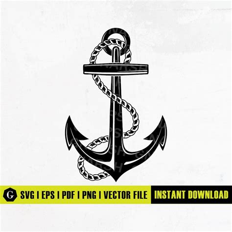 Rope Anchor Svg Anchor Svg Split Anchor Rope Svg Boat Anchor Svg