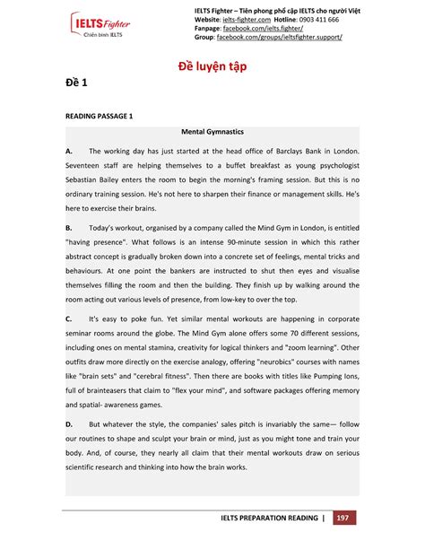2 ĐÊ Luyên TÂp Readiing It Is For Ielts Preparation English Studocu