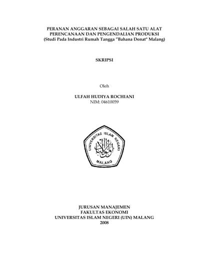 Peranan Anggaran Sebagai Salah Satu Alat Perencanaan Dan Pengendalian