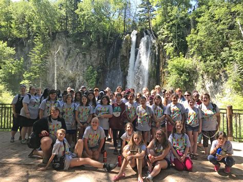 Senior Girls Camp Waterfall Get Connected