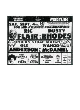 Ric Flair Vs Dusty Rhodes Fight Card Poster Vintage Retro Wrestling T Shirt