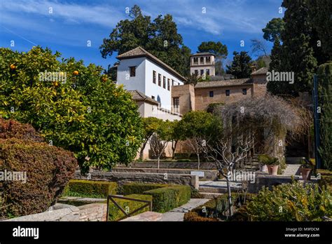 Generalife Palace (Palacio del Generalife) in La Alhambra, Granada ...