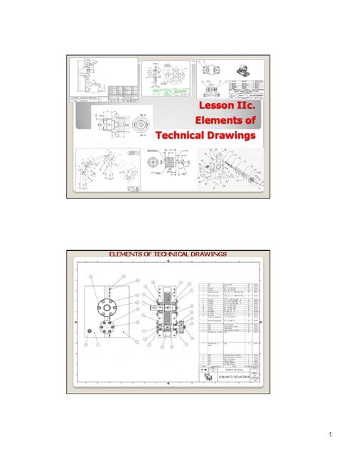 Lesson Iid Appendix Elements On A Technical Drawing Pdf
