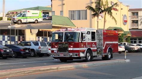 Orange County Fire Authority Engine Et Responding Youtube