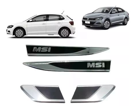 Par Emblema Lateral Completo Msi Novo Polo Virtus Original