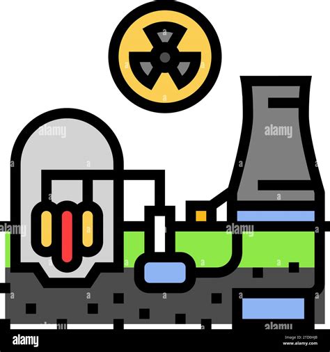 Power Generation Nuclear Energy Color Icon Vector Illustration Stock Vector Image And Art Alamy