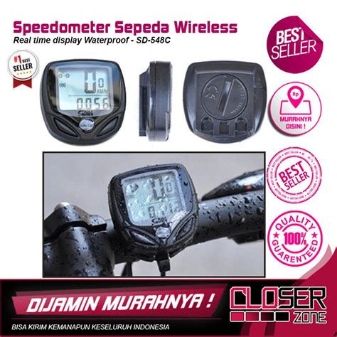 Jual Speedometer Sepeda Wireless Display Lcd Sd C Black Shopee