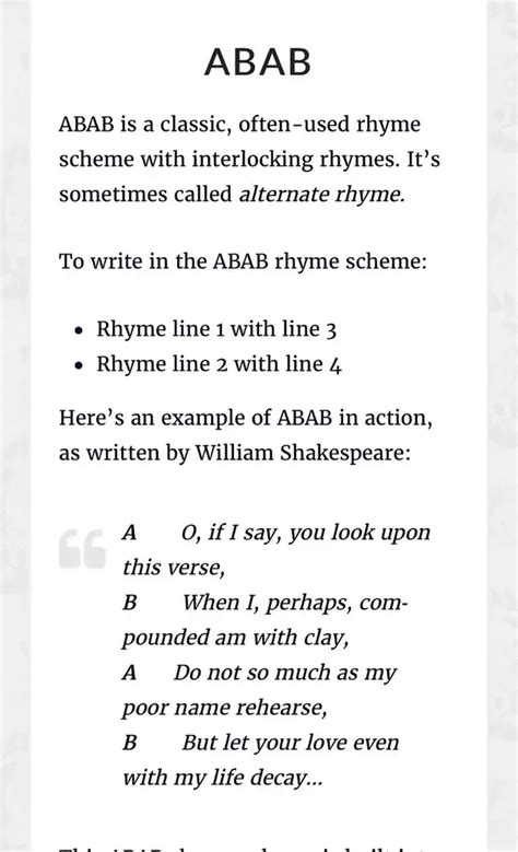 Rhyme Scheme Definition Types Benefits And Examples 58 Off