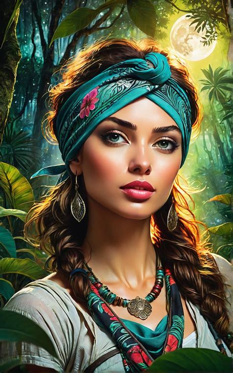 Playground Close Up Of A Female Adventurer In The Jungle In 2024