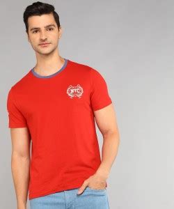 U S Polo Assn Solid Men Round Neck Red T Shirt Buy U S Polo Assn