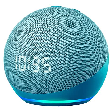 Bocina Inteligente Alexa Con Reloj Echo Dot Ta Generaci N Azul Amazon