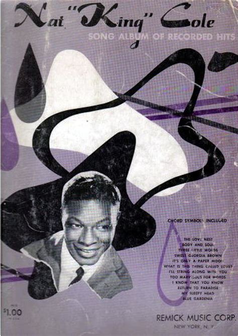 Nat King Cole "Smile" (1954) , Sheet Music Library (PDF)