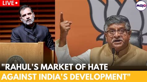 Live Ravi Shankar Prasad Hits Out At Rahul Gandhi S Speech In America