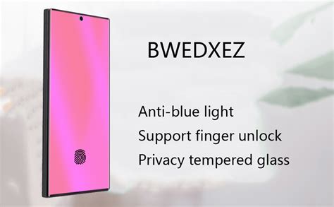 Bwedxez 2 Pack Anti Blue Privacy Tempered Glass For Samsung Galaxy S23 Ultra Mirror