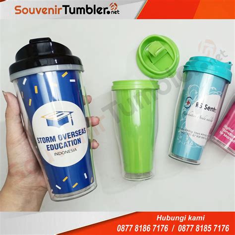 Souvenir Tumbler Plastik Insert Paper Technoplast G 200 Kapasitas 460ml