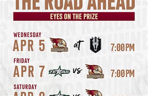 Tucson Roadrunners Road Ahead Eyes On The Prize TucsonRoadrunners