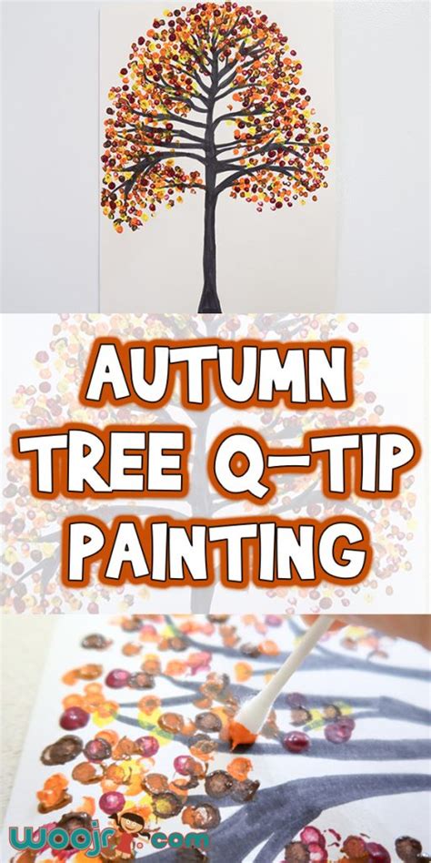 Autumn Tree Q-Tip Painting | Woo! Jr. Kids Activities : Children's Publishing