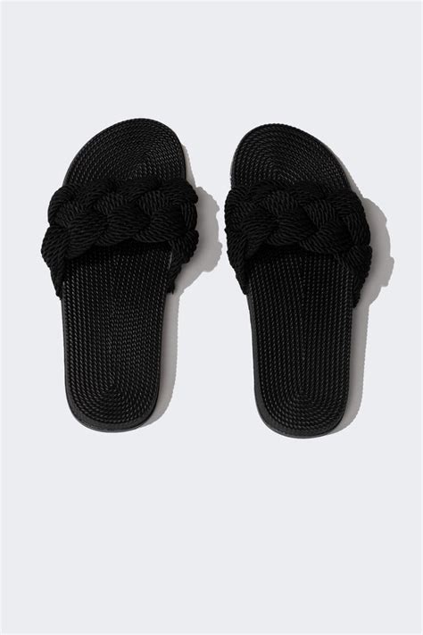 Black WOMAN Woman High Sole Single Strap Slippers 3082924 DeFacto