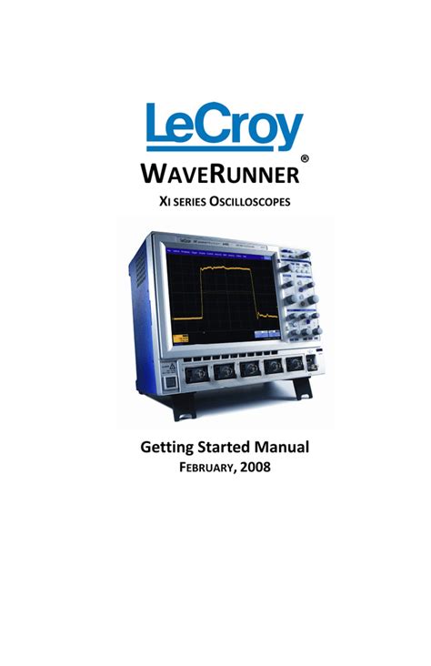 Lecroy Waverunner Manualzz