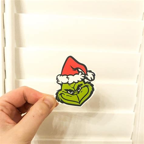 The Grinch Stickers Christmas Stickers Gloss And Matte Etsy