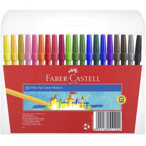 Faber Castell 20 Colored Markers Felt Tip Star Light Kuwait