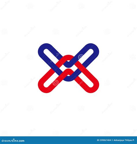 Linked Arrows Up Overlapping Lines Colorful Logo Vector Stock Vector