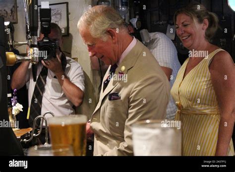 Prince Charles Visits North Wales Stock Photo Alamy