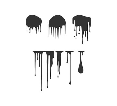 Premium Vector Paint Dripping Icon Set Vector Illustration Design